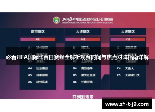 必看FIFA国际比赛日赛程全解析观赛时间与焦点对阵指南详解